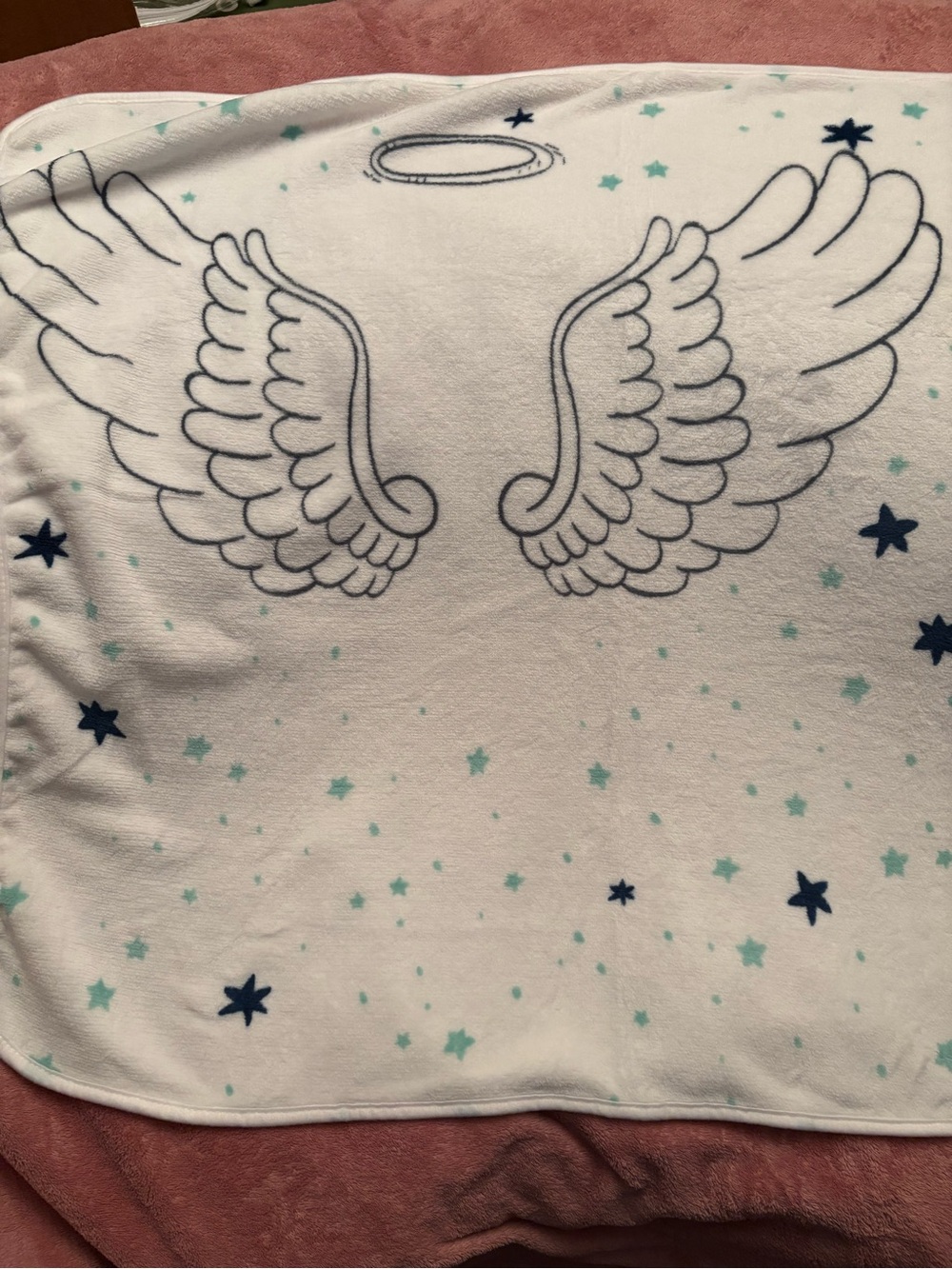 Angel wings baby milestone blanket